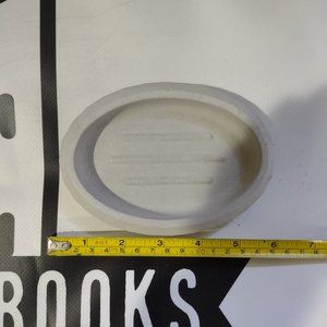 Cement Soap Dish Unpainted/Unsealed 5.5in x 4in x 1in